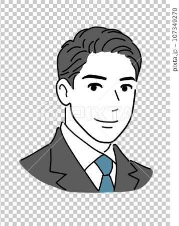 かっこいい髪型の男性会社員 かっこいい髪型の男性会社員 107349270