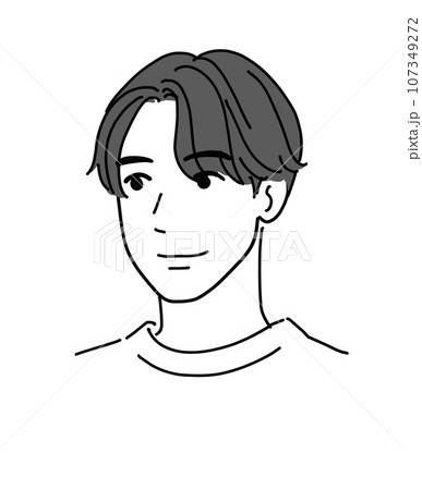 センターパートの若い男性 センターパートの若い男性 107349272