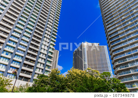 東京 中央区 勝どきの都市風景 パークタワー勝どきミッドとベイシティ晴海スカイリンクタワー 東京 中央区 勝どきの都市風景 パークタワー勝どきミッドとベイシティ晴海スカイリンクタワー 107349878