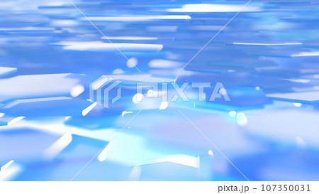 CGヘクサゴン　多数の浮遊する六角形 107350031