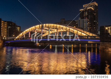 大阪中之島堂島川夜景 大阪中之島堂島川夜景 107350456