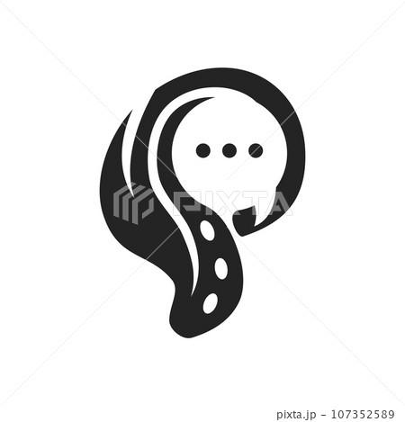 octopus logo template Isolated. Brand Identity. Icon Abstract Vector graphic octopus logo template Isolated. Brand Identity. Icon Abstract Vector graphic 107352589