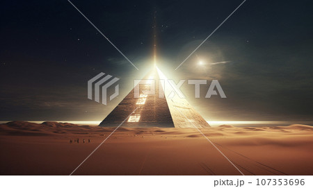 神秘的なパワーを秘めたピラミッド　AI画像 107353696