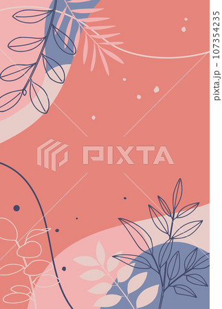 背景イラスト_ボタニカル 107354235