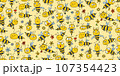 Funny Bees family. Beehive seamless pattern background for your design 107354423