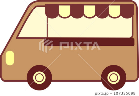 茶色のキッチンカー 茶色のキッチンカー 107355099