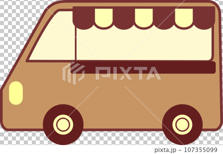 茶色のキッチンカー 茶色のキッチンカー 107355099