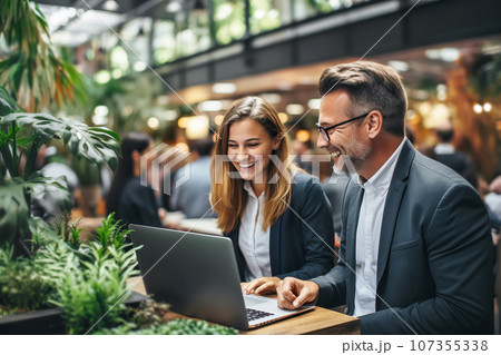 Group of success business people working at the office with colleagues. Full concentration at work. 107355338