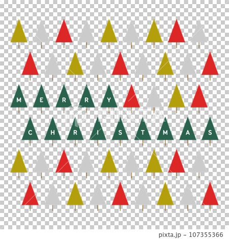 Stylish Scandinavian Christmas tree card design 107355366