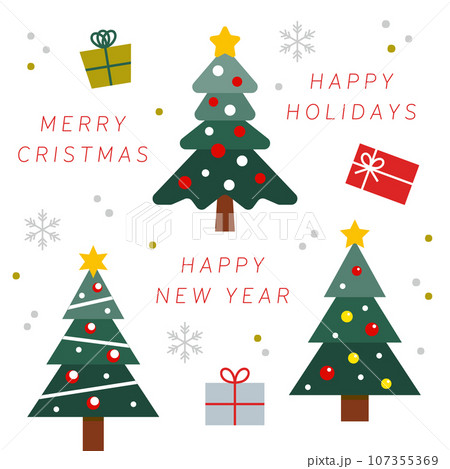 かわいいクリスマスのイラスト素材 かわいいクリスマスのイラスト素材 107355369