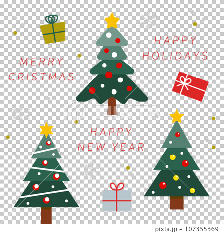 かわいいクリスマスのイラスト素材 かわいいクリスマスのイラスト素材 107355369