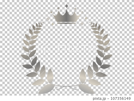 Simple ranking decorative frame with laurel and crown, laurel wreath Simple ranking decorative frame with laurel and crown, laurel wreath 107356149