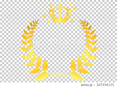 Simple ranking decorative frame with laurel and crown, laurel wreath Simple ranking decorative frame with laurel and crown, laurel wreath 107356155