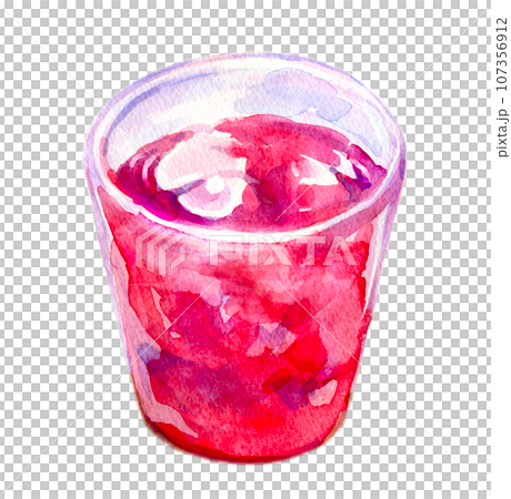 Fresh pomegranate juice watercolor illustration Fresh pomegranate juice watercolor illustration 107356912