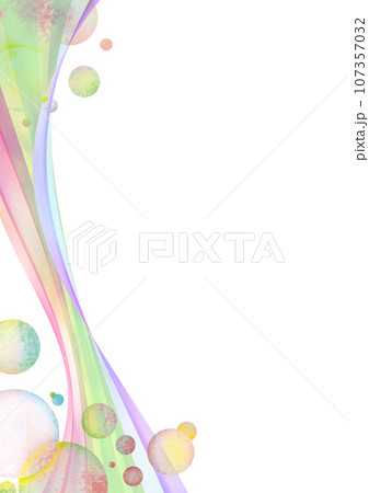 ピンク系のバブルと流線 背景素材 ピンク系のバブルと流線 背景素材 107357032