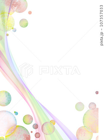 ピンク系のバブルと流線 背景素材 ピンク系のバブルと流線 背景素材 107357033