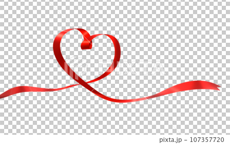 心形的紅色絲帶 107357720