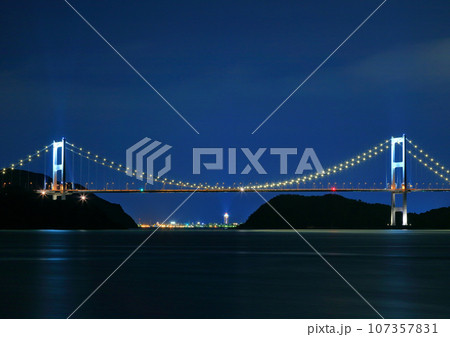 来島海峡大橋 ライトアップ 107357831