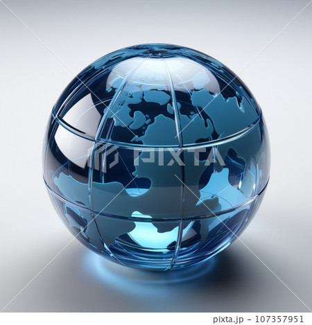 AI生成画像】透明な地球儀の置物のイラスト素材 [107357951] - PIXTA