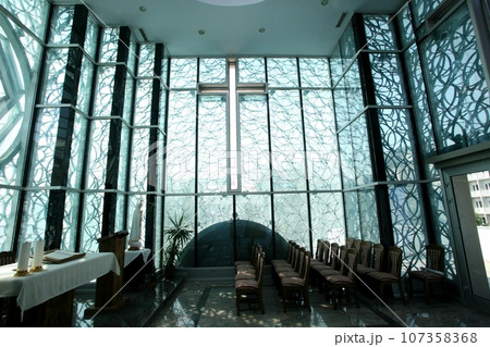 Chapel in memorial house of Mother Teresa in Skopje, Macedonia Chapel in memorial house of Mother Teresa in Skopje, Macedonia 107358368