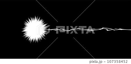 ハッとする、気付く、直感、勘が働くシーンに使える漫画のフラッシュ効果素材 107358452