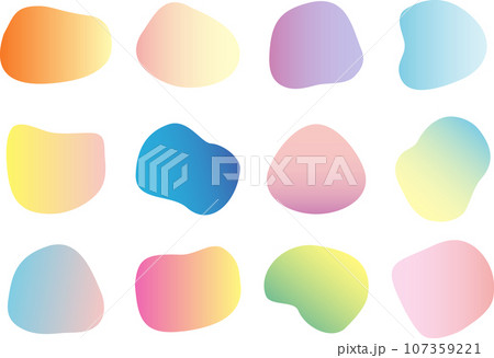 ゆるいフォルムのグラデーションフレームセット 107359221