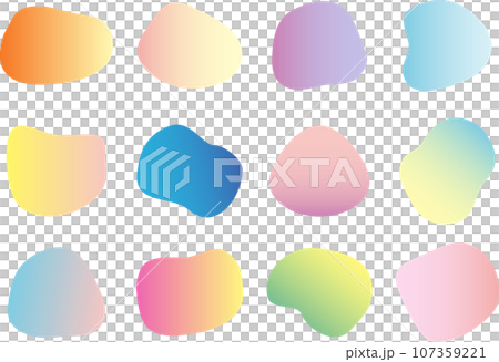 ゆるいフォルムのグラデーションフレームセット 107359221