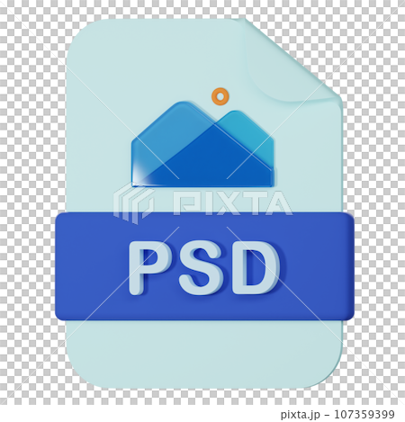 psd filename extension 3d icon 107359399