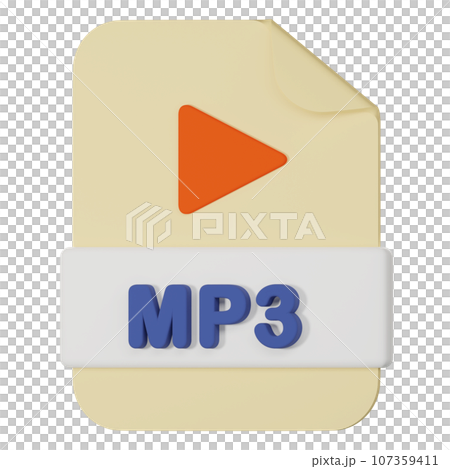 mp3 filename extension 3d icon mp3 filename extension 3d icon 107359411
