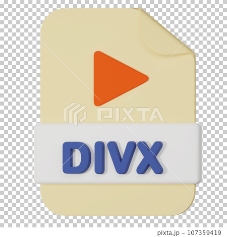 divx filename extension 3d icon divx filename extension 3d icon 107359419