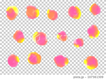 Cute watercolor blurred pink polka dots Cute watercolor blurred pink polka dots 107361309