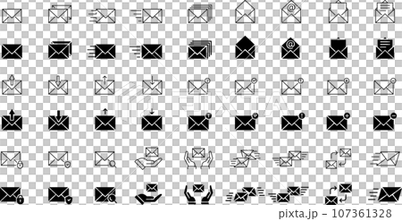 メールのアイコンセット メールのアイコンセット 107361328
