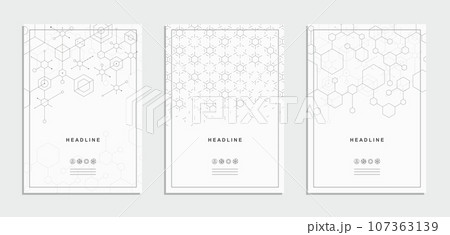 Abstract geometric technological company brochure. Vector business flyer. 107363139