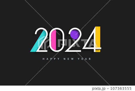 Dark banner new year 2024, happy holiday flyer. 107363555