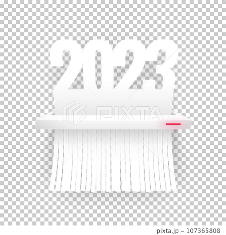 Paper 2023 Is Cut Into Shredder 107365808