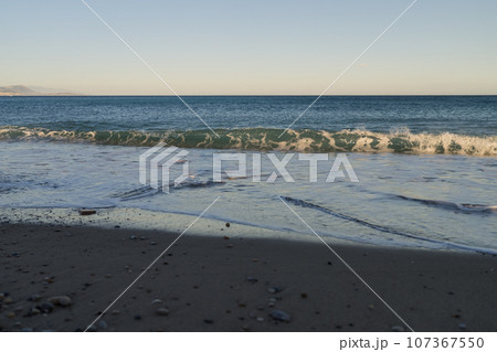 Antibes beach with sunset light Antibes beach with sunset light 107367550