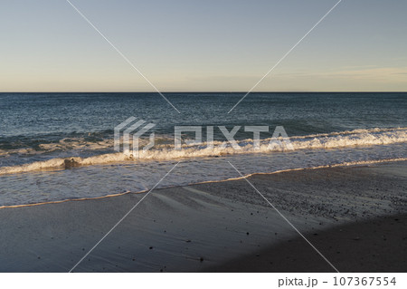 Antibes beach with sunset light Antibes beach with sunset light 107367554