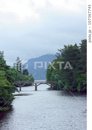 Bridge crossing the Loch Ness in Fort Augustus 107367745