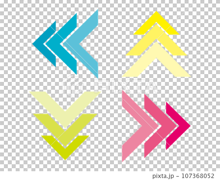 上下右左に向かう矢印のアイコンのイラスト素材 [107368052] - PIXTA