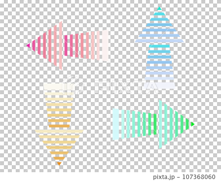 上下右左に向かう矢印のアイコンのイラスト素材 [107368060] - PIXTA