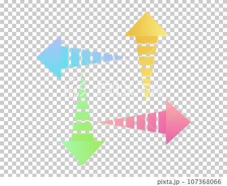 上下右左に向かう矢印のアイコンのイラスト素材 [107368066] - PIXTA