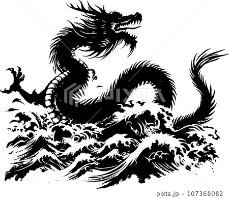 辰　年賀状　干支 107368082