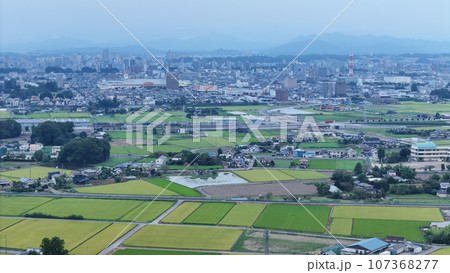 空撮 宇都宮ライトレール開業前 鬼怒川からライトレール車庫を望む 空撮 宇都宮ライトレール開業前 鬼怒川からライトレール車庫を望む 107368277