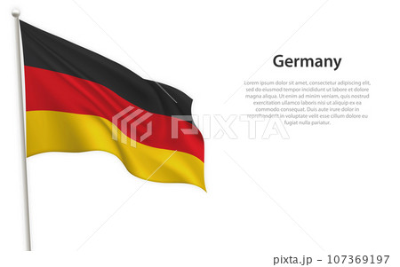 Waving flag of on white background. Template for independence day Waving flag of on white background. Template for independence day 107369197