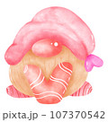 cute Valentines Day gnomes in pink hats 107370542