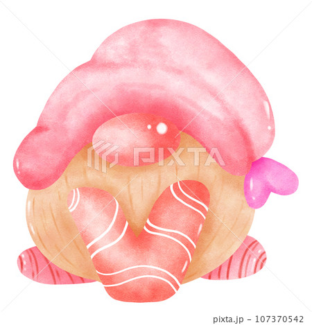 cute Valentines Day gnomes in pink hats cute Valentines Day gnomes in pink hats 107370542