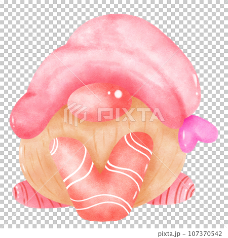 cute Valentines Day gnomes in pink hats cute Valentines Day gnomes in pink hats 107370542