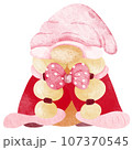 cute Valentines Day gnomes in pink hats 107370545