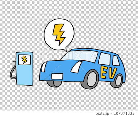 EV車のイメージイラスト 107371335