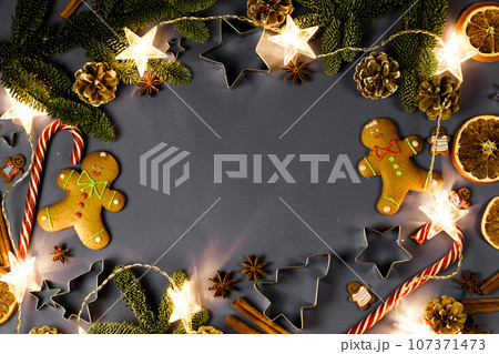 Christmas decoration frame Christmas decoration frame 107371473